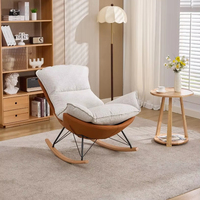 Fauteuil à bascule confortable avec repose-pieds, fauteuil inclinable manuel moderne en tissu pour la maison, vente en gros