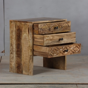 Modern Wooden Bedside Table with Contemporary Storage Features Bedroom Side Cabinet for Apartments and Hotels - Product Image 5