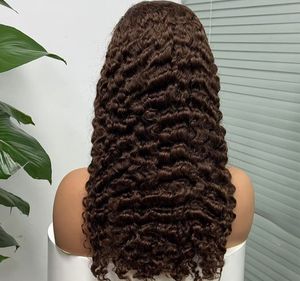 Curly Long Lace Front Wigs Burmese Virgin Human Hair Transparent Lace 5X5 Glueless 300% Wholesale Natural HD Full for Women - Product Image 5
