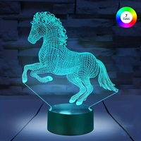 Produits personnalisés par le fabricant, bases de lampe LED RGB à brancher en ABS pour lampes de nuit à illusion 3D de taille moyenne pour la chambre des enfants