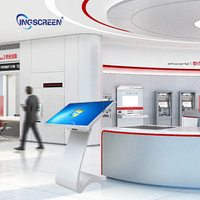 Écran tactile INGSCREEN 32 pouces pour kiosque, affichage LCD publicitaire horizontal infrarouge mural, signalisation numérique intégrée pour magasin de détail