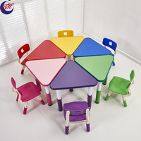 Ensemble table et chaises colorées pour enfants, best-seller, pour garderie, école, mobilier de maternelle et utilisation pour les fêtes