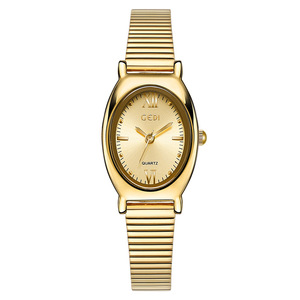 Retro-style high-value women's watch niche and exquisite oval steel strap watch new women's waterproof quartz watch. - Product Image 4