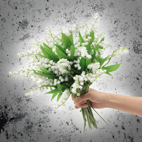 Fleurs artificielles en plastique faites à la main, lys de la vallée, pour la maison, le jardin, le mariage, Halloween &amp;   Décoration de table de Noël