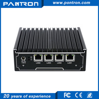 Komputer Mini PC Industri Embedded Intel J1900 Quad Core 2.0Ghz 4 Port LAN Kecil Tanpa Kipas Stok Tersedia