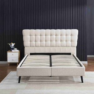 Factory Wholesale Cheap Customized European Style Upholstered Platform <b>Bed</b> - Product Image 2