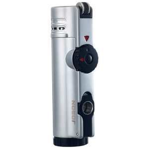 Briquet à cigare en métal à 4 trous à jet droit avec fenêtre transparente pour le niveau de <span class=keywords><strong>gaz</strong></span>, rechargeable au butane, torche coupe-vent pour cadeaux promotionnels - Product Image 4