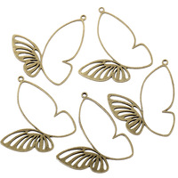 YuenZ Simple et élégant filigrane creux papillon breloques pour collier boucles d'oreilles pendentif bijoux à bricoler soi-même accessoires 39*38mm D2113