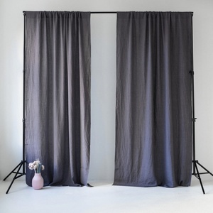 Linen <b>Curtains</b> Fabric Floor <b>Curtain</b> <b>Window</b> Drape Wholesale Customizable Pure for Home for the Living Room Linen Europe Woven - Product Image 1