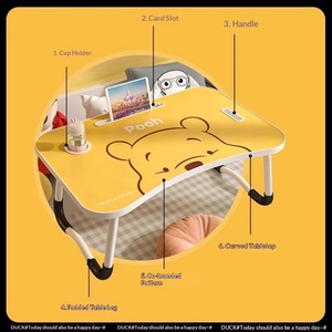 Mesa Plegable Pequeña de Acero Inoxidable con Licencia Oficial de <span class=keywords><strong>Kuromi</strong></span>, Soporte para Portátil para Dormitorio, Hogar, Ventanal, Sillón, o para Niños - Product Image 1
