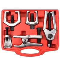 Outils automobile 5PCS Extracteur de rotule Séparateur de bras Pitman Extracteur Kit de démontage Ensemble d'outils d'extrémité de biellette pour Service frontal
