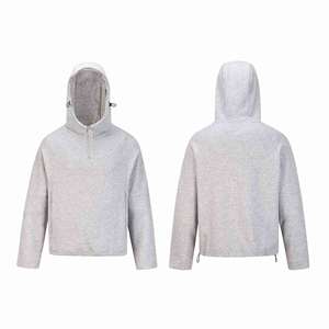 H5550 เสื้อฮู้ดดีไซน์ใหม่ ขายส่ง ผลิตตามสั่ง ผ้าคอตตอนผสม 350 กรัม ซิปครึ่งตัว มีฮู้ดปิดหน้า สไตล์นินจา สำหรับผู้ชาย - Product Image 3