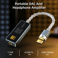 Adaptateur DAC Type C Justlink CX31993 SGM8262 Audio haute résolution 32 bits 384 kHz USB C vers 3,5 mm pour iPhone Android