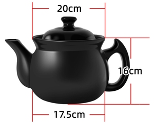 Vaso in Ceramica per Medicina Tradizionale Cinese, Adatto per Fornelli a <span class=keywords><strong>Gas</strong></span>, Pentola per Erbe Aromatiche - Product Image 5