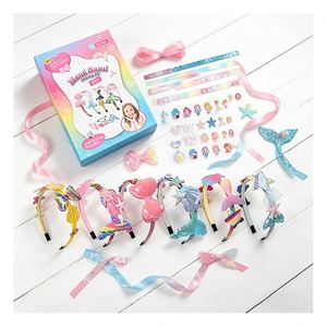 Sparkling Hairband Making Kit Kids Unicorn Rainbow Sequin <b>Bow</b> Satin Trim Birthday Party <b>Gift</b> Bundle Toy Pack Supplies - Product Image 5