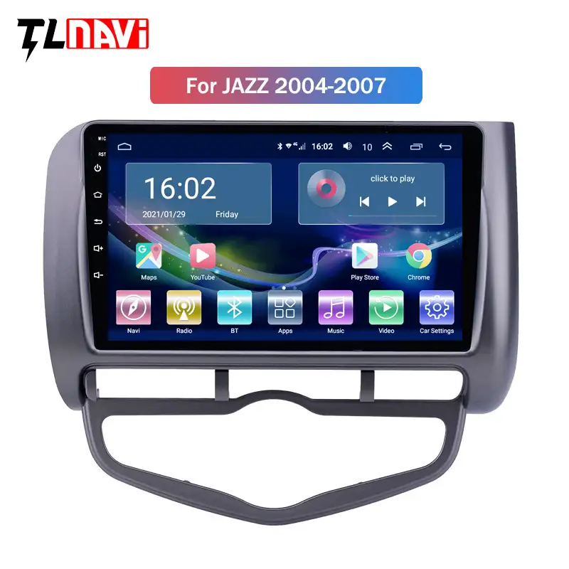 Autoradio 9 ", Android 10, 4G LTE, Navigation GPS, 2 go RAM, pour voiture Honda Jazz City, 2006, conduite à gauche