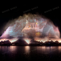 Fuente de Agua Comercial Grande para Exteriores de Acero Inoxidable 304, Proyector de Hologramas 3D 5D 7D 9D, Espectáculo Multimedia de Agua