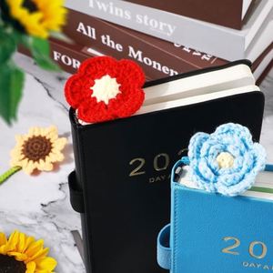 Sunflower <b>Bookmark</b> Crochet Flower <b>Bookmarks</b> Handmade Daisy Knitted <b>Bookmark</b> Curtain Tie Car Pendant <b>Gift</b> - Product Image 3