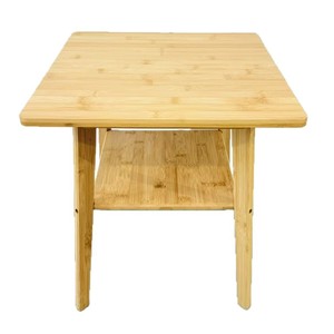 <b>Bamboo</b> Coffee <b>Table</b> With Storage Shelf For Living Room Indoor Use - Product Image 1