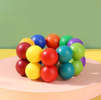 Balle magnétique de décompression 3D, cube magique, jouet éducatif créatif, nouveauté anti-stress, jeu de société coloré