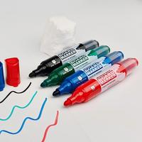Lot de 4 marqueurs effaçables à sec pour tableau blanc, écologiques, pointe fine, personnalisables avec logo, pour fournitures scolaires et de bureau