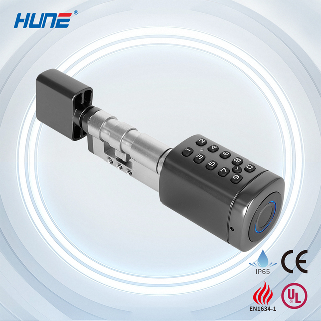 HUNE Middle East Home Smart Door Lock WiFi APP Digital Fingerprint Biometric Electronic Cylinder Door Lock System Splashproof