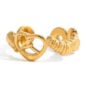 Heart-Shaped <b>Open</b> <b>Ring</b> 18K Gold Stainless Steel Women's Jewelry Gift Fashion <b>Rings</b> JDR0208003 - Product Image 5