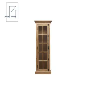 Лидер продаж, деревянный шкаф для хранения с одной стеклянной дверью во французском стиле