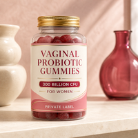 Gummies Probiotiques Vaginales 300 Milliards d'UFC - Équilibre du pH et Soutien Digestif pour Femmes, Marque Privée