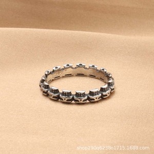 Skeleton Skull <b>Ring</b> Men's Retro <b>Silver</b> Geometric Punk Style Jewelry Gift - Product Image 4