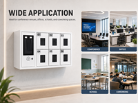 Casier de stockage intelligent multi-portes avec reconnaissance faciale et empreintes digitales pour téléphones portables, fabriqué en Chine