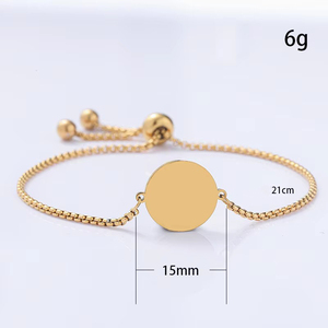 Pulseras <span class=keywords><strong>de</strong></span> Cadena <span class=keywords><strong>de</strong></span> Perlas Circulares en Blanco Más Vendidas <span class=keywords><strong>de</strong></span> Ywyougang, Pulsera Unisex Personalizada <span class=keywords><strong>de</strong></span> Acero Inoxidable Conmemorativa Exquisitamente Grabada - Product Image 6