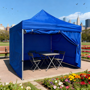 Parasol pliable télescopique personnalisable avec impression de logo, tente à quatre pieds, <span class=keywords><strong>parapluie</strong></span> de marchand ambulant à quatre coins pour le commerce - Product Image 1