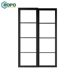 Porte coulissante en aluminium noir grand format, à bas prix, conforme aux normes australiennes, pour entrepôt - Product Image 4
