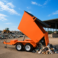 Remorque à benne basculante mobile ISO9001 WMI DOT pour déchets lourds, avec système hydraulique, fabricant OEM