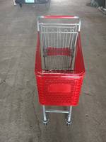 Chariot de courses en plastique maillé à pousser, grande capacité 100L, pour supermarché, avec protection anticorrosion, vente en gros et au détail