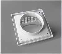 Bouches d'échappement transfrontalières de 4 pouces, mur extérieur, bouchon de ventilation étanche à la pluie, couvercle de vent, sortie d'évacuation avec valve