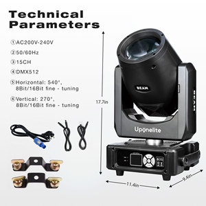 Uponelight chuyên nghiệp 7R 230 W chùm di chuyển đầu DJ ánh sáng 230 watt giai đoạn thanh ánh sáng Câu lạc bộ buổi hòa nhạc sự kiện cho thuê - Product Image 6