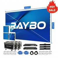 Système de mur vidéo LED clé en main RAYBO P1.9 P2.6 P3.9 Never Black, écran flexible incurvé pour location intérieure, panneau d'affichage de scène