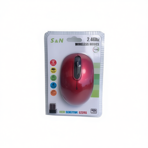 <b>S</b>&N Wireless <b>Mouse</b> 2.4GHz High Sensitivity Red Color For Computer Use - Product Image 2