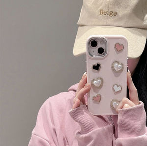 Esthetiek 3d Love <span class=keywords><strong>Heart</strong></span> Siliconen Matte Telefoonhoesje Voor Iphone 15 13 14 12 Pro Max 15 Plus 11 Ins Schokbestendig - Product Image 5