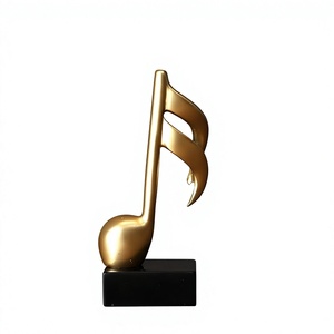 Ornements minimalistes en forme <span class=keywords><strong>de</strong></span> <span class=keywords><strong>notes</strong></span> <span class=keywords><strong>de</strong></span> <span class=keywords><strong>musique</strong></span>, artisanat décoratif en résine pour salon, armoires à vin, meubles TV, bureau, décoration <span class=keywords><strong>de</strong></span> la maison - Product Image 3