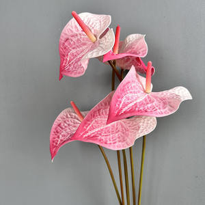 Flor de Lirio de la Paz Artificial en Forma de Corazón, Impresa en 3D, Color Rojo, con Tacto Realista, Flores Pequeñas de <span class=keywords><strong>EVA3</strong></span> Coloridas para Decoración de Bodas y Hogar - Product Image 5