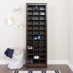 China Big Factory Simple Space-Saving 36 Pair Shoe Storage Cabinet With Cubbies Ideal For Entryway Living Room Closet