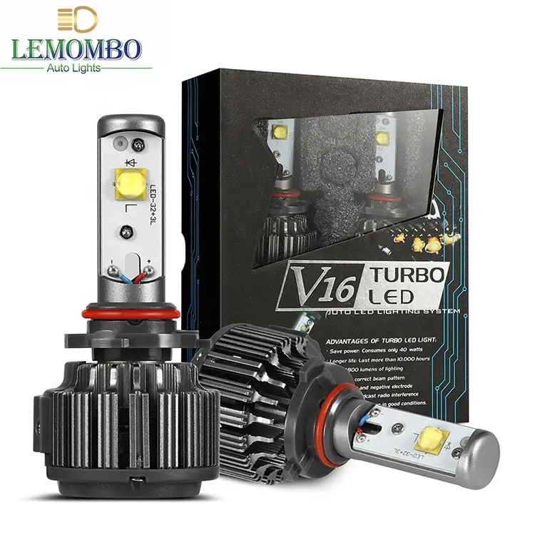 Siêu Sáng V16 LED Auto Car Headlight Hệ Thống Chiếu Sáng Ô Tô Đèn Sương Mù H4 H7 9005 9006 Xe Ô Tô Xe Máy Đèn Pha