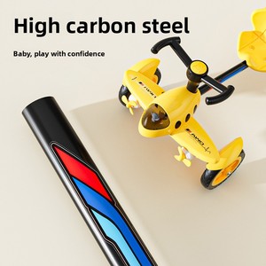 <span class=keywords><strong>Triciclo</strong></span> de Pedales para Niños Qm 081, Diseño de Avión, Resistente, de 4 Ruedas, de Plástico, con Batería, Música, Luces y Asiento Ajustable para Niños Pequeños - Product Image 5