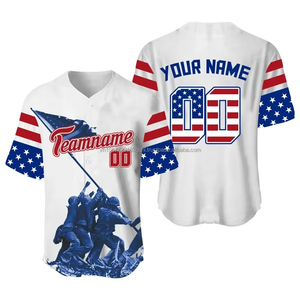 Maillots de baseball pour hommes, avec impression par sublimation, chemises personnalisées, drapeau animal, maillot de sport décontracté vierge par sublimation - Product Image 6