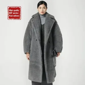 Giacca Teddy Bear Max da <span class=keywords><strong>Donna</strong></span> Inverno 2024 Giacca di Lusso di Alta Qualità Ispessita in Lana d'Alpaca e Cashmere Giacca Lunga Invernale da <span class=keywords><strong>Donna</strong></span> - Product Image 5