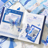 Simno Dreamy Butterfly Themed DIY Scrapbook Gift 162pcs Aesthetic Bullet Junk Journal Kit con Cuaderno A6 con Cuadrícula