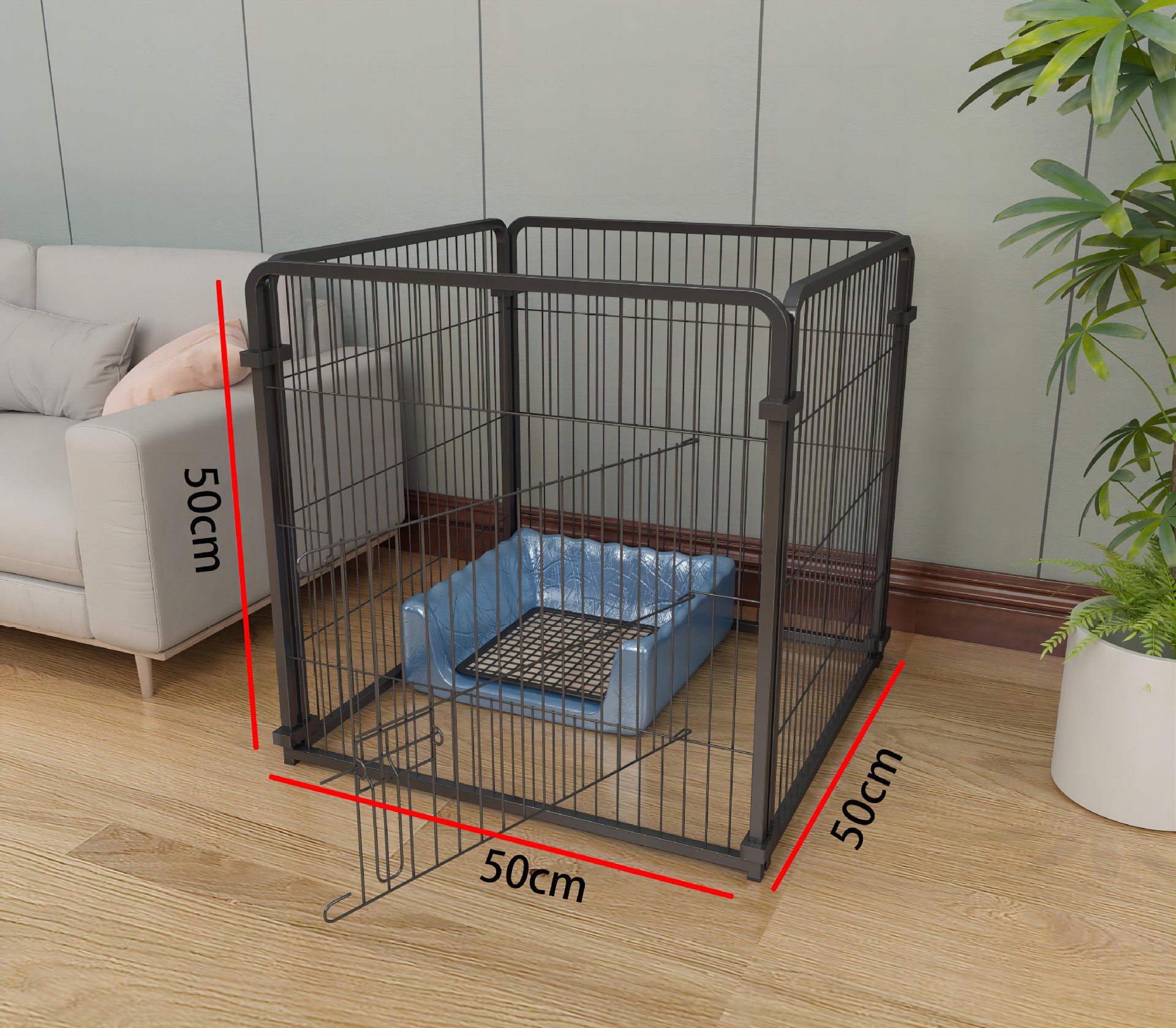 Noir 4 pièces-longueur 50 largeur 50 hauteur 50